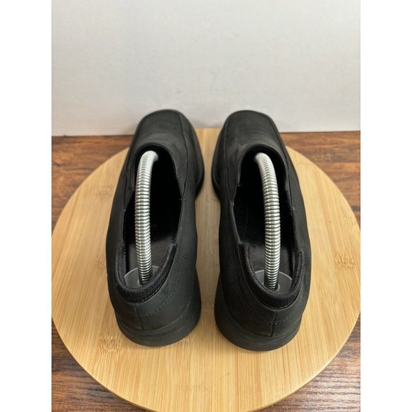 Ecco Twist Men Size 7 Black Nubuck Slip On Casual‎ Loafers Shoes Wedge - Picture 4 of 12